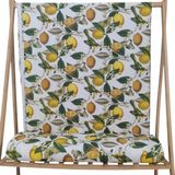 Limon ve Limon Çiçeği Desenli Su ve Leke İtici Panama Keteni Duck Kumaş Bezi 100x180