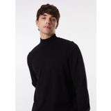 Limon Yarım Balıkçı Yaka Basic Düz Siyah Erkek Kazak MML4WM-KZK9512
