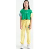 Limon Yazı Nakışlı Standart Kalıp Jogger Kız Çocuk Eşofman Alt - 75120