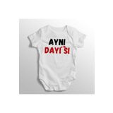 Limon Yenidoğan Beyaz Aynı Dayısı Yazılı Baskılı Bebek Zıbını
