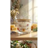 Lımonya Işığın Zarafeti Doğal Kokulu Aromaterapi Mum - Bambu Kapaklı Cam Tasarım