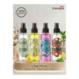 Lımonya Premium 4'Lü Kolonya Paketi Özel Aroma Serisi - 60 Derece & 80 Derece Karma Set