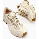 Limoya Caisa Bej Tekstil Detaylı Bağcıklı Kadın Sneakers