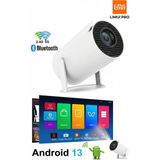 Limui Pro 2026 Yeni Versiyon HY300 Pro Plus Projeksiyon – Yüksek Parlaklık, 4K Destekli, Wifi + Bt5.2, Android 13 - BEYAZ - WT - 01