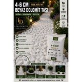 Lin Dekor 5 kg 4-6 cm Premium Dolomit Taşı | Saksı Taşı | Bahçe Taşı | Çakıl Taşı