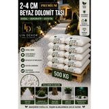 Lin Dekor 500 kg 2-4 cm Premium Dolomit Taşı | Saksı Taşı | Bahçe Taşı | Çakıl Taşı