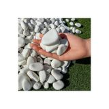 Lin Dekor Beyaz Dolomit Taş 20 Kg 2-4 Cm Dere Çakıl Taşı Bahçe Peyzaj Süs Taşı Saksı Akvaryum Taşı