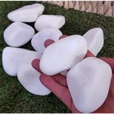 Lin Dekor Beyaz Dolomit Taş 4-6 cm 250 kg Dere Taşı Çakıl Taşı Bahçe Süs Taşı Peyzaj Taşı Dekoratif Taş