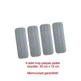 Lin Grup 360 Derece Sprey Mop Paspas Yedek Yapışkanlı 35Cm X 12 Cm 4 Adet
