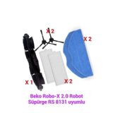 Lin Grup Beko Robo-X 2.0 Robot Süpürge Rs 8131 ile Uyumlu Yedek Parça Seti N2