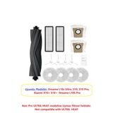 LİN GRUP Dreame L10s Ultra, S10, S10 Pro, X10+ Robot Vacuum Cleaner Yedek Filtre Fırça Paspas Uyumlu