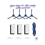 Lin Grup Eufy Robovac 11S, 15T, 30C, 15C, 25C, 35C Modeli Ile Uyumlu Yedek Hepa Filtre Fırça Seti.