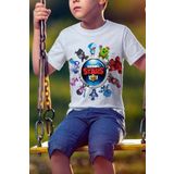 Lin Grup Kız-Erkek Browl Stars Baskılı Tişört T-Shirt
