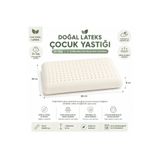lin home handan polat Doğal Lateks Çocuk Yastığı 30x50x8 cm, 2+ Yaş, Çıkarılabilir Yıkanabilir Kılıf