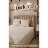 Lin Home Handan Polat Natural 2'li Yastık Kılıfı+3 Tarafı Fermuarlı Yatak Kılıfı, %100 Pamuk Üst Yüzey, Özel Ölçü Için Mesaj Atın Lütfen !!! - Bej - 150x200
