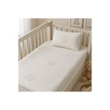 lin home handan polat Natural Bebek Yatağı Kılıfı ve Yastık Kılıfı, 3 Tarafı Fermuarlı, %100 Pamuk Üst Yüzey, İstenilen Ölçüde