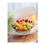 Lin Metal Daisy Dekoratif Tabak, Meyvelik 33 Cm Ln1246R