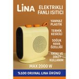 Lina 2000W Elektrikli Fanlı Isıtıcı – Sessiz, Termostatlı, Soğuk & Sıcak Hava Özellikli