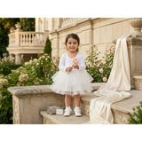 Lina Baby Bloomm Kız Çocuk Bayramlık Tütü Elbise Tüllü Kurdaleli Prenses Elbise - 3 Yaş - Beyaz