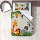Lina Home Bebek, Çocuk Odası Micro Pamuk Saten Tek Kişilik Çarşafsız Nevresim Takımı Model 00090 - Renkli - 160 x 220 cm