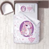 Lina Home Bebek, Çocuk Odası Micro Pamuk Saten Tek Kişilik Çarşafsız Nevresim Takımı Model 00259 - Renkli - 160 x 220 cm