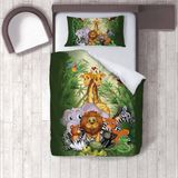 Lina Home Bebek, Çocuk Odası Micro Pamuk Saten Tek Kişilik Çarşafsız Nevresim Takımı Model 00313 - Renkli - 160 x 220 cm