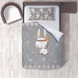 Lina Home Bebek, Çocuk Odası Micro Pamuk Saten Tek Kişilik Çarşafsız Nevresim Takımı Model 01336 - Renkli - 160 x 220 cm
