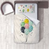 Lina Home Bebek, Çocuk Odası Micro Pamuk Saten Tek Kişilik Çarşafsız Nevresim Takımı Model 01365 - Renkli - 160 x 220 cm