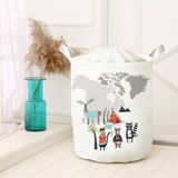 Lina Home Dijital Baskılı Çok Amaçlı Sepet Model 00290 - Beyaz - Sarı - 30x50cm