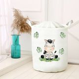 Lina Home Dijital Baskılı Çok Amaçlı Sepet Model 40048 - Beyaz - Kahverengi - 30x50cm