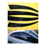lina oto aksesuar Renault Fluence yazılı 4 lu kromlu cam rüzgarlığı