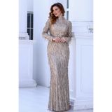 Lina Pul Payet Glitter Kumaş Elbise Tesettür Abiye Işıltı25100