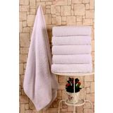 Lina tekstil tasarım Otel Grup Banyo Havlusu 6 Adet Pamuk 70x140 Cm Beyaz Yumuşak