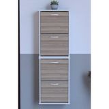 Lina Vella Home Pratik' 2 Li Asma Kapı Önü 52 x 156 x 25,5 Cm’ Lik 4 Düşer Kapak 8 Göz Bölmeli Ayakkabılık - Beyaz - Cordoba