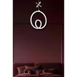 Lina White Chrome Tek Renk Modern Sarkıt LED Avize - Beyaz - Krom