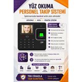 Linadex Kablosuz-Wifi kartlı Yüz ve parmak izi Okuma Personel Takip-Maaş Puantaj Yazılımı (10 kart dahil)
