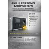 Linadex Wifi Kartlı Parmak izi Kartlı Personel Takip Cihazı -Web Giriş Çıkış Yazılım (25 KART DAHİL)