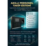 Linadex Wifi Kartlı Parmak izi okuyucu Şifreli Personel Takip Cihazı-Maaş Programı (10 Kart dahil) - 10 m