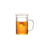 Linan Ware Linanware Cam Kapaklı Demleme Süzgeçli Isıya Dayanıklı Borosilikat Camdan Kupa Bardak 350ML DSG-25