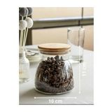 Linanware 2'li Set Bambu Kapak Borosilikat Cam Kavanoz Saklama/depolama Kabı 500ml