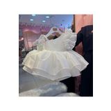 Linarookids Askılı Çocuk Krem Vintage Kız Bebek Elbise,Doğum günü elbise,fotoğraf çekim elbise,0-12 Yaş Uygun