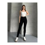 Linarose Kadın Siyah Dar Paça Jeans Kot Solmaz Skinny Jean Toparlayıcı Pantolon