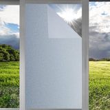 Linarun Pencere folyosu, ışık geçirmez, görüntü koruması, kendinden yapışkanlı, buzlu cam folyo, UV ışınlarına karşı dayanıklı, yapışkan folyo, statik yapışan yapışkansız folyo, ofis, banyo odası için, beyaz, mat