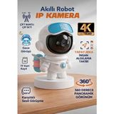 Linarya Akıllı Robot Ip Kamera 4K Ultra Hd 2mp 360° Dönen Gece Görüşlü Smart Wifi Ev Çocuk Güvenlik Kamerası