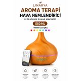 linarya Aroma Terapi Hava Nemlendirici 550 ML Ultrasonik Buhar Makinesi 7 Renk LED Kumandalı