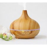 Linarya Aroma Terapi Oda Hava Nemlendirici Işıklı Ultrasonik Buhar Makinesi Ahşap Görünüm 7 Renk LED Işıklı - Beyaz