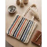 Linas Collection El Örgüsü Makrome Omuz Çantası - Içi Astarlı ve Cepli Çok Renkli Yazlık Plaj Çantası - Boho Stil Günlük Kadın Çantası - 30*33 - Krem
