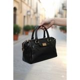 Linas Collection Kadın Rugan El ve Çapraz Çanta 25*16 cm - Siyah