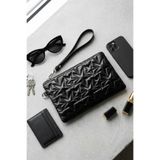Linatigers Yıldız Desenli Portföy El Çantası Bilek Askılı Clutch Çanta