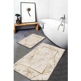 linazaitun Banyo Halısı Ikili Klozet Takımı Kaymaz Tabanlı (60 x 100 cm + 40 x 60 cm)